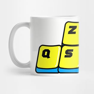 Keyboard Key Gamer ZQSD Video games Retro gaming Mug